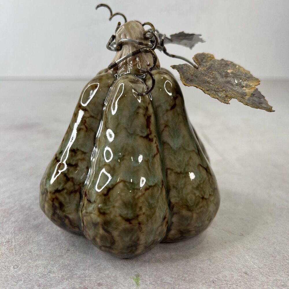 Designspirations 2004 Decorative Harvest Fall‎ Pumpkin Ceramic And Metal